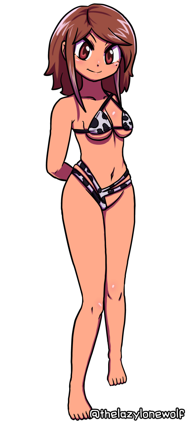 Bonus artwork of Rallidae in a cow bikini outfit