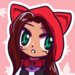 Bonus artwork of Myan wearing a Little Red Riding Hood costume