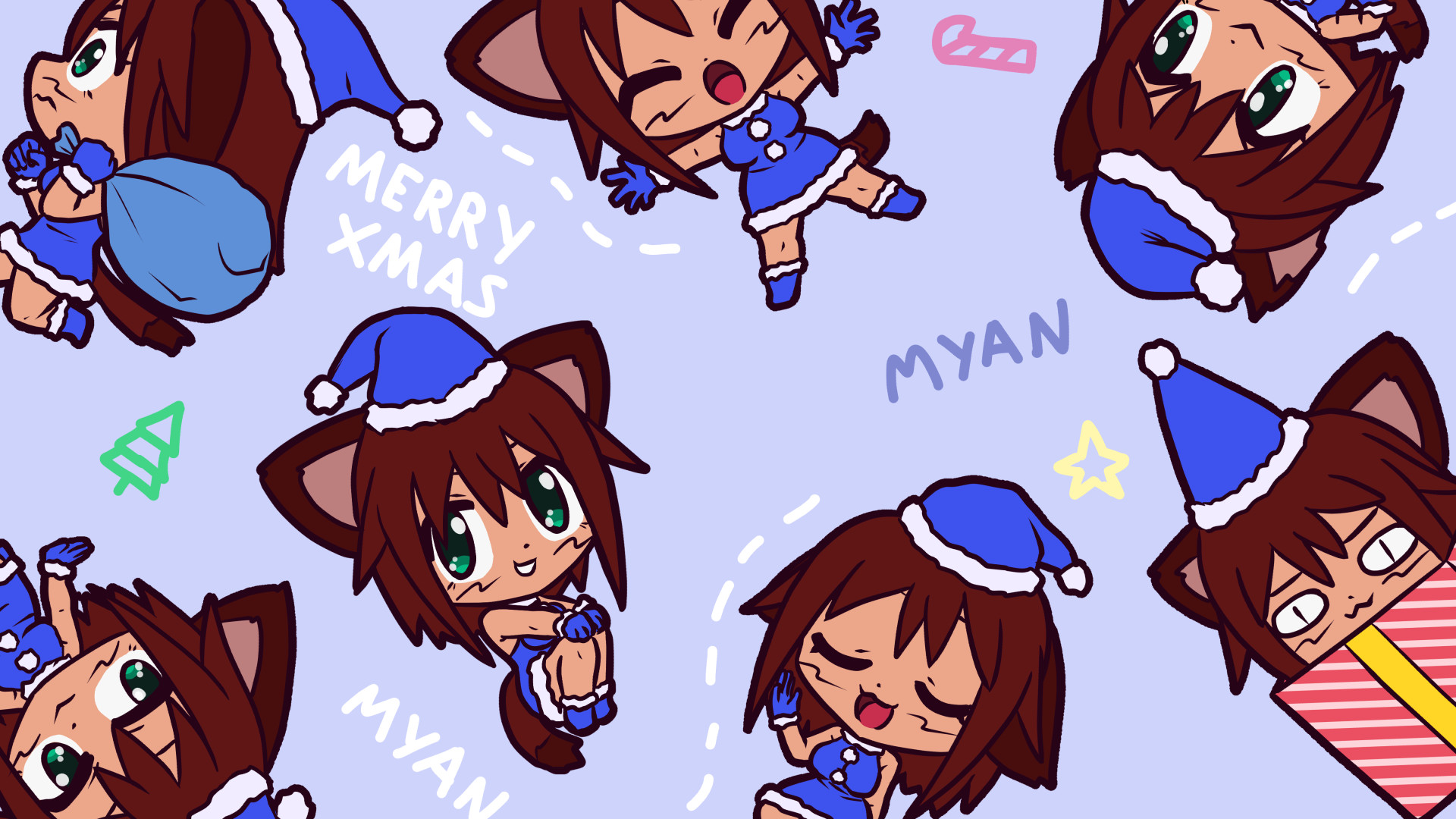 Cat Nine Art Myan Christmas 2023 Wallpaper December 30 2023 Cat Nine