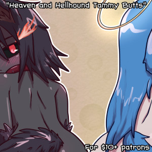 Bonus artwork of Hellhound and Heavenhound Tammy(s) rear view