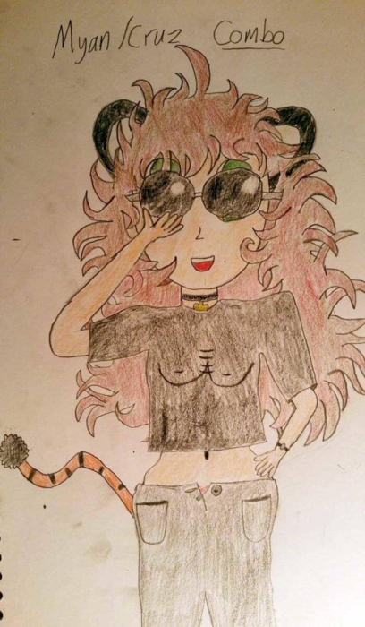 Myan in Cruz's Outfit